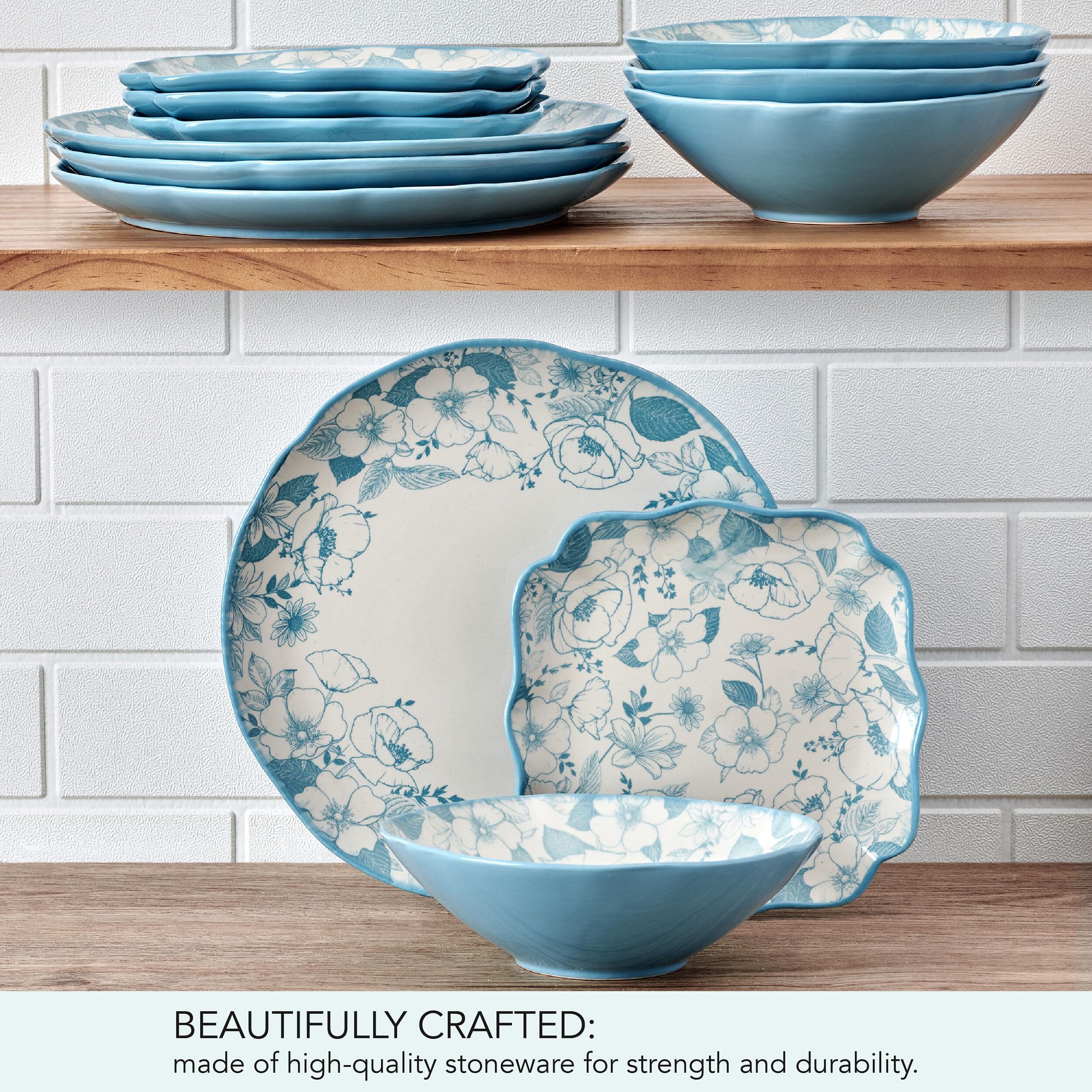 Amazon.com | Pfaltzgraff Garden Blossom Floral 12 Piece